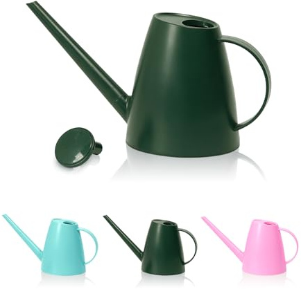 Bamworld Annaffiatoio per Piante da Interno con Beccuccio Lungo1,8L per Giardino Interno Esterno Piccolo Annaffiatoio da Casa Fiori in Verde