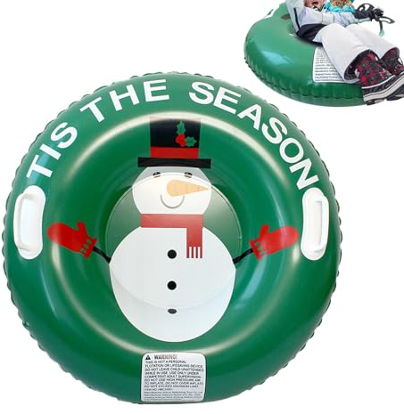 Trineo Inflable de Tubo de Nieve – Trineo de Nieve Inflable Resistente con Asas, Juguetes de Invierno al Aire Libre para Actividades de, Playa, Parques al Aire Libre, Trineo, esquí
