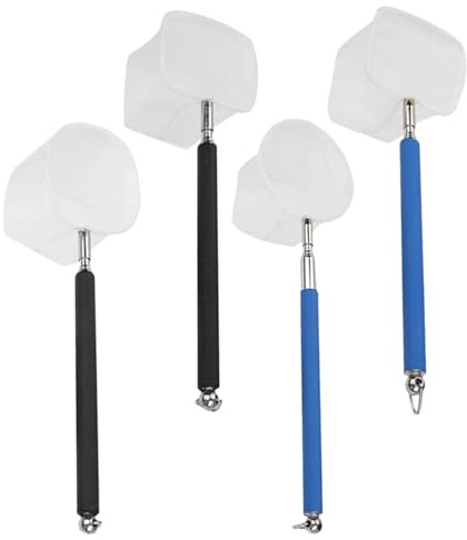 ARTSEWPLY Red para Acuario Extensible de Acero Inoxidable 4 Piezas Red Cuadrada y en Negro y Azul para Limpieza de Camarones y Peces en Peceras y Estanques