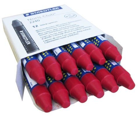 Staedtler 2240-11 Wachsmalkreide Noris Club, 12 Stück im Kartonetui, Gold
