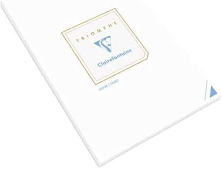 Clairefontaine 6124C - Bloc de Correspondance Triomphe 50 Feuilles Lignées Blanches A5-14,8x21 cm - 90g/m²