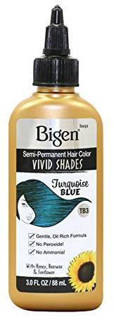 Bigen Vivid Shades Semi-permanent Hair Color, Turquoise Blue