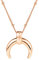 MENDOZZA Damen Hals-Kette Halb-Mond Silber Gold Roségold Edelstahl Sichel Collier 18 Karat Damen-Schmuck (Rosegold, 50)
