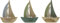 Dekoleidenschaft 3 Mini Segelboote aus Holz, 10x12 cm, Maritime Deko, Segelschiffe, Dekoboote, Figuren-Set, Holzboote, Dekofigur, Holzschiffchen, Badezimmer Deko Schiffe