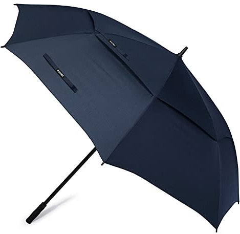 G4Free Golf-Regenschirm, 72 Zoll, automatische Öffnung, extra groß, doppelte Abdeckung, belüftet, winddicht, wasserdicht, Stock, Regenschirm