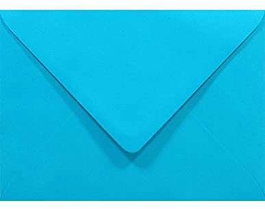 Netuno 50 Briefumschläge Blau DIN B6 125 x 175 mm 80g Rainbow bunte Umschläge ohne Fenster für Hochzeit Geburtstag Taufe Weihnachten Einladungskarten Einladungsumschläge Blau Briefhüllen Papier
