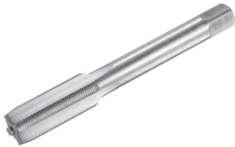 sourcing map Macho Fresado Rosca Roscado M12 x 0,75, Métrico Izquierda Mano Máquina HSS (Alta Velocidad Acero) Sin Recubrimiento 4 Rectas Ranuras Tornillo Rosca H2 Tolerancia
