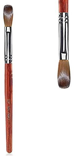 12# Spazzola per unghie Sable, spazzola per unghie in legno rosso, per unghie per nail art, strumento per manicure