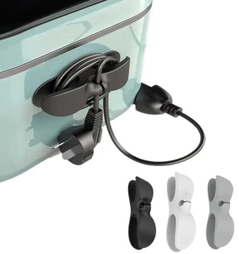 3 pièces d'enrouleur de câble, support de câble, enrouleur de câble de cuisine, organisateur de câble de cuisine, après avoir appuyé sur l'adhésif double face sur le support, la pâte est très ferme