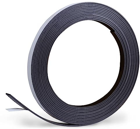 OCEUMAOA Magnetklebeband Magnetband Selbstklebend Starke Magnetstreifen Gegenseitiger Anziehung Hervorragend für Moskitonetze und Türen（5m）