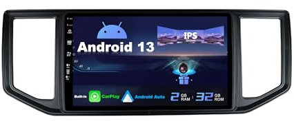 SXAUTO Android 13 Bilradio för VW Crafter (2004-2015)- trådlös Carplay + Android Auto - 2G+32G - Gratis bakre kamera - IPS 9 tum 2 Din - Dab Ratt Fast-Boot DSP Split-Screen Bluetooth WiFi