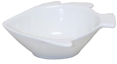 Plato con forma de pescado, ensalada, postre, condimentos, cuencos para servir aperitivos, cuencos para mezclar para el hogar y restaurante