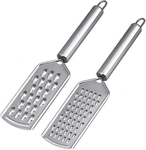 2PCS Kitchen Cheese Grater Set - Stainless Steel Graters for Cheese, Vegetables, and More - Durable Handheld Grater- Easy to Use, Clean(Model Random)