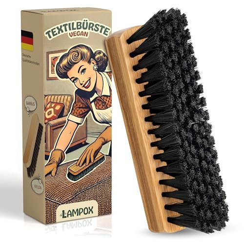 lampox - Spazzola in tessuto per la pulizia delicata a secco e a umido contro rocce, sporco, peli di animali, spazzola per tappezzeria, tappeti, sedili auto, tessuto, tappezzeria, spazzola per vestiti