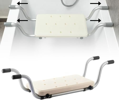 Siège de bain suspendu de 72 à 82 cm pour adultes et personnes âgées, siège de bain suspendu pour handicapés ou blessés, banc de bain léger pour personnes âgées handicapées blessées