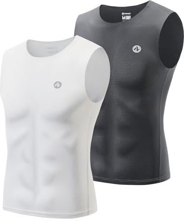 Nepest Mens Cycling Base Layer Sleeveless Vests Quick Dry Breathable | Quick Dry, 4-Way Stretch, Reflective Elements, Lightweight, Seamless Bonding Technology, Soft, Moisture-Wicking
