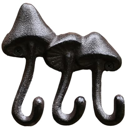 Generisch Perchero de seta – Hierro fundido | Percha para sombreros Percha Vintage Percha Percha Metal Puerta de entrada | Para el hogar, salón, dormitorio, entrada, pared y detrás de puertas