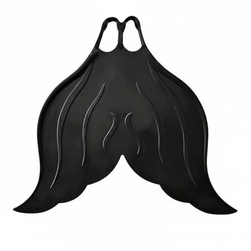 SZLIFE Monofin Nuoto Monopinna Sirena Silicone Grandi Movimento Sinuoso Aiuto Allenamento Adatta Piscina Foto Sottacqua Giochi Mare , Nero Elegante , 36-37