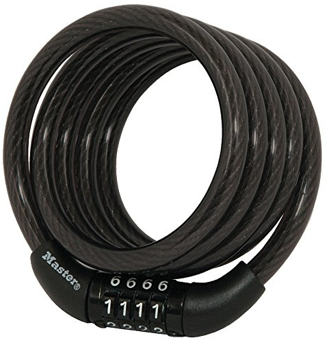 Master Lock Bike Lock Cable with Combination Black, 8143D