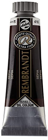 Rembrandt Ölfarbe Tube - 15 ml Sepia 416 - Extrafeine Künstlerqualität - Höchste Lichtechtheit - Butterartige Konsistenz - Made in Netherlands