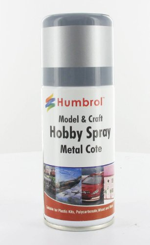 Humbrol Metalcote Spray Paint AD6995 No 27002 Polished Aluminium | 150ml, Model Paints for Plastic Kits, Fast-Drying Modelling Paint for Crafting Surfaces Including Plastic