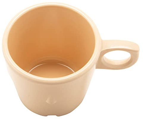 G.E.T. DC-101-T-EC Melamine Stackable Conic Coffee/Tea Cup, 7.5 Ounce, Tan (Set of 4)