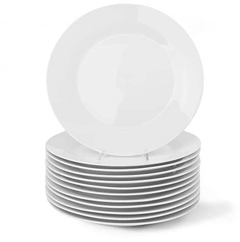 Holst Porzellan BL 031 PACK 12 Porzellan 12er Set Speiseteller 30,5 x 3,0 cm, weiß, 12 Stück