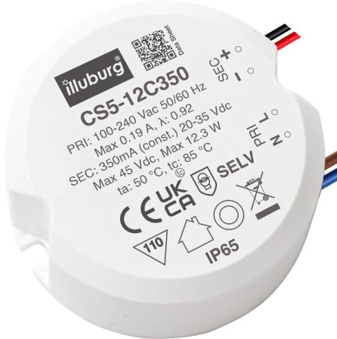 Transformador LED Impermeable IP65 350mA Corriente Constante 7W - 12W Alimentador Fuente de Alimentación