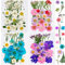 VEGCOO 140 pcs Getrocknete Blumen Natürliche Gepresste Blumen Epoxidharz Set, Getrocknete Blüten für Resin, Gemischte Getrocknet Trockenblumen Deko für Kunst Basteln DIY Harz Scrapbooking Lesezeichen