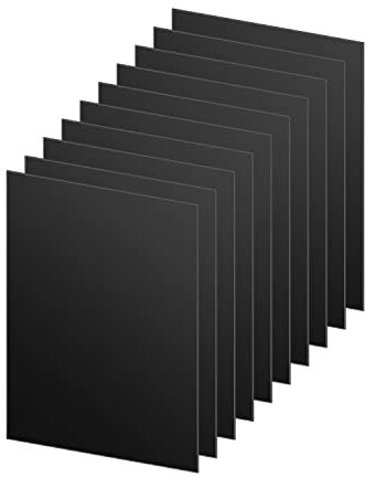 DARENYI 10 Stück 1mm Plastikplatte Schwarz ABS Kunststoff Platte Acrylglas Platte Plexiglasscheibe Kunststoffplatte für das Ersatzglas von Fotorahmen, Zeichen, Projektausstellung, Malerei (25 x 20cm)