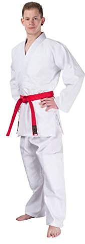 TEKKA BUDO Aikidoanzug Classic - weiß - 450g - Aikido Gi Set - Aikidojacke, Aikidohose, Aikidogürtel - Größe 170