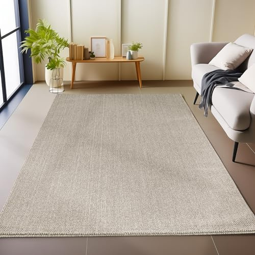 Carpetsale24 Teppich 120x170 cm Braun, Einfarbig & Weich, Moderner Schlingenflor für Wohnzimmer oder Schlafzimmer, Pflegeleicht & Dekorativ