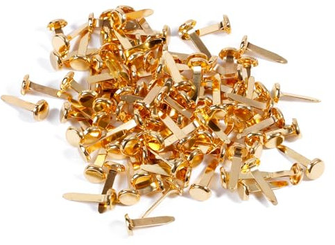Lot de 100 clips à tête ronde en métal pour scrapbooking, école, bureau, trombones