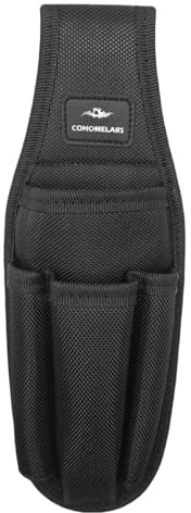 Small Tool Pouches with Belt Clip,Electrician Tool Bag,Tool Pouch for Belt,Tool Organizer Holster with 4 Pockets (Black)