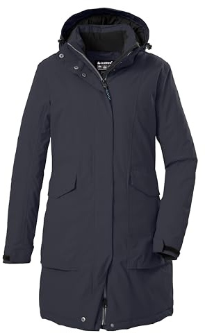 Killtec Damen Funktionsparka Parkas/vattentät kappa med avtagbar huva dam