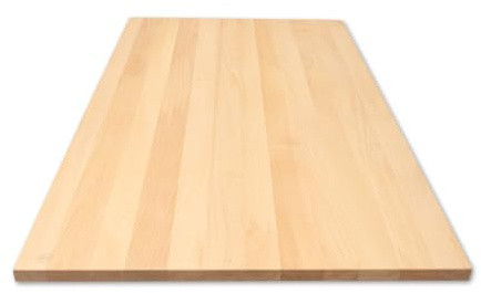 LUMBERLAND Skrivbordsskiva bordsskiva i bok massivt trä fasta kanter (60 x 120 cm)