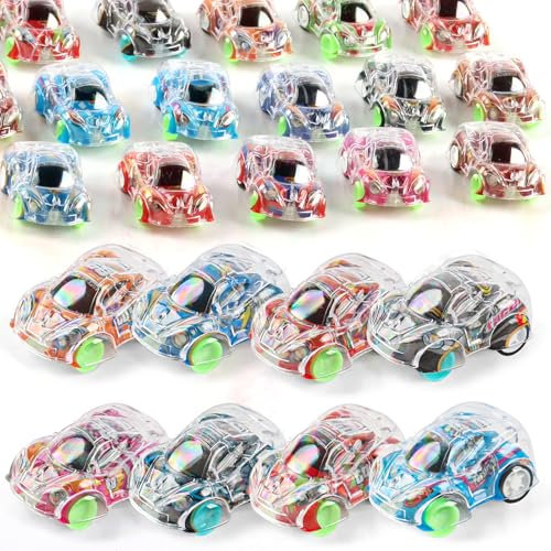 Gxhong 50 Stück Auto Zurückziehen für Kinder, Auto Spielzeug Zurückziehen, Kinder Aufziehauto, Klein Spielzeugauto Set, Party Mitgebsel Füllung, für Jungen Mädchen Geburtstags Geschenke