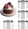 4Pcs Cake Ring 8cm/3.15inch Stainless Steel Cooking Rings, Reusable Crumpet Rings, Baking Rings Round Cheesecake Mould, Cake Rings for Baking Cooking Crumpets Eggs Pastry Mousse Desserts