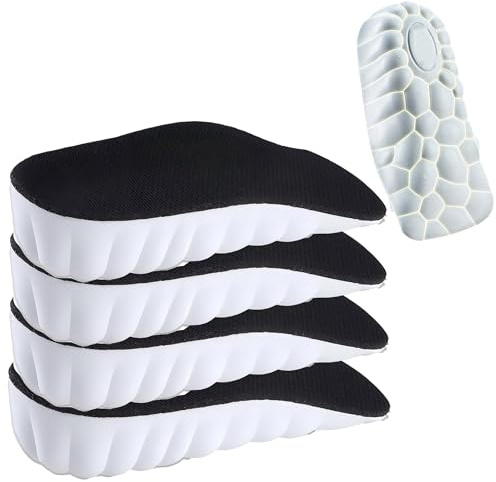Orthopedic High Pads 2.0, Insoles Height Increase, 4D Cloud Technology Insole, Height Increase Insoles for Men/Women, Memory Foam Arch Support Insoles (Black, 3.5CM)