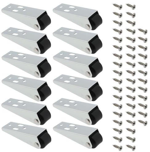 Be In Your Mind 12 Mini Ruedas Fijas de Acero para Muebles Repuesto de 68 X 23,5 X 22 Mm para Tablero de Transporte Mesa de Escritorio con Tornillos.