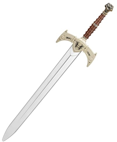 Tanganan Long Medieval Sword, 35.5in/36.2in Martial Arts Training Plastic Sword for Halloween Costume Cosplay Outdoor Game Sports (36in)