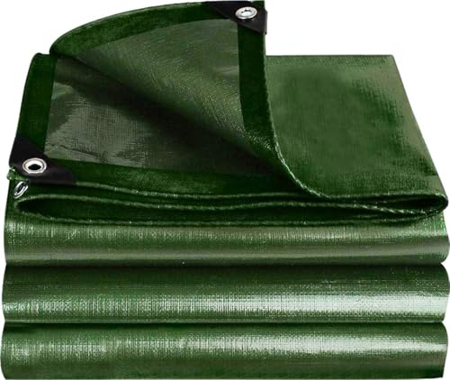 Telone impermeabile 2 x 3 m, con occhielli, anti strappo e raggi UV, per mobili da giardino, mobili da piscina, trampolino auto, telone verde