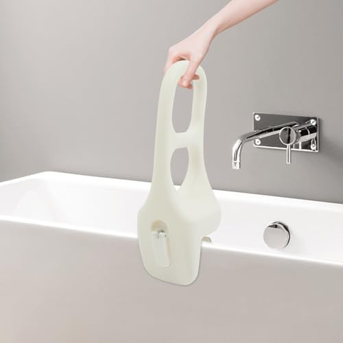 Ayuda de entrada para bañera, mango de bañera sin taladrar con almohadillas de goma, ayuda de entrada para personas mayores para bañeras con un grosor de pared de 7-16 cm para personas mayores, máx