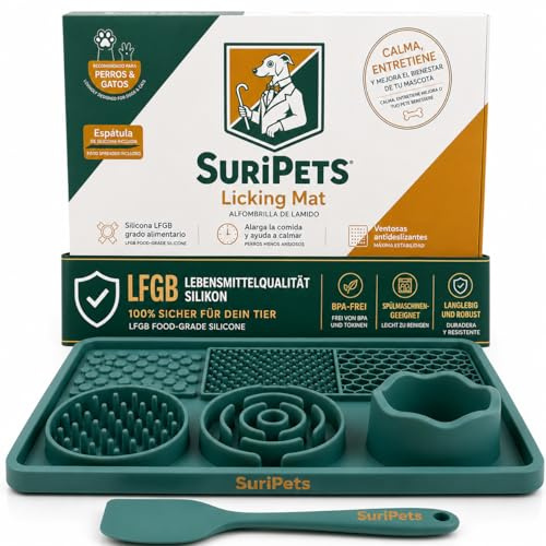 SuriPets Tappetino Cane Antistress – Lick Mat Antiscivolo, Calmante e Anti Ingozzamento, Riduce Ansia nei Cani