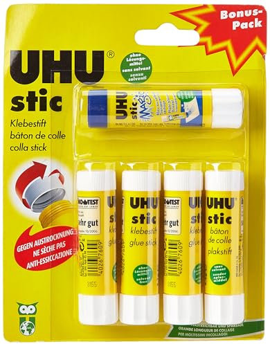 UHU stic Klebestift BONUSPACK 4x8,2g + 8,2g Magic blau