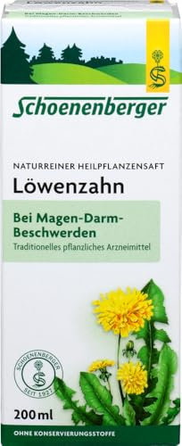 Schoenenberger Löwenzahn, Naturreiner Heilpflanzensaft bio (2 x 200 ml)