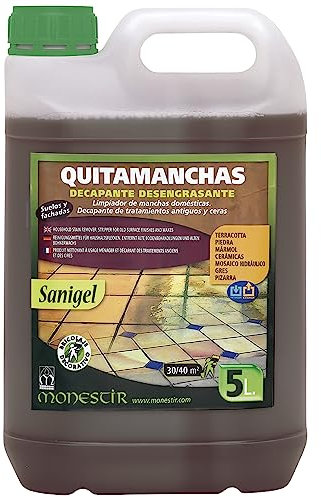 MONESTIR Sanigel Limpiador Suelos, Quitamanchas, Decapante, Desengrasante 5 Litros