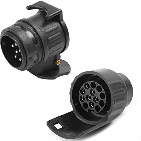 AGRISHOP 7 to 13 Pin Plug Socket Converter,13 to 7 Pin Plug Socket Adapter Connector,Trailer Caravan Towing Van Towbar Socket,Trailer Plug Adapter,12V Waterproof Electric Adaptor Converter