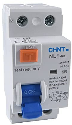 CHINT Interruttori Differenziali Puri Differenziali NL1-63 (Tipo A - 2P - 230Vac, 25A 10mA cod. 200505)
