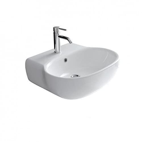 GALASSIA Lavabo sospeso 55x48xh18 cm Bianco Ergo